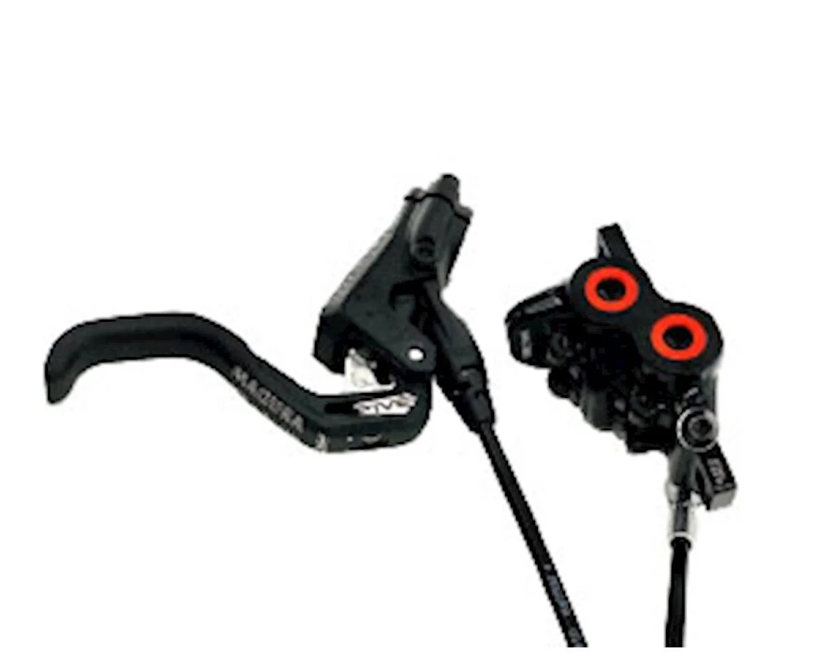 Magura MT5 HC Disc Brake & Lever (Black/Neon Red) (Front or Rear) (Hydraulic) (Post Mount)